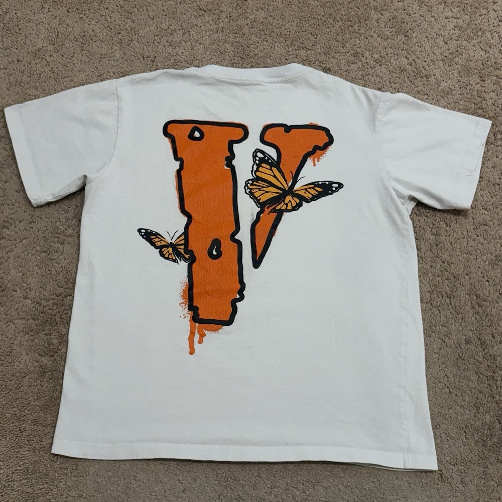 Juice WRLD Vlone Butterfly T Shirt White Large Legends Never Die
